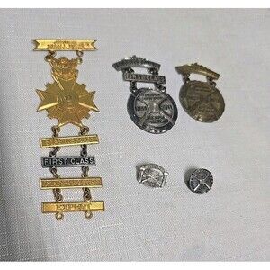 Vtg Lot Of NRA Junior Division Marksman Pins National Rifle Association **READ**